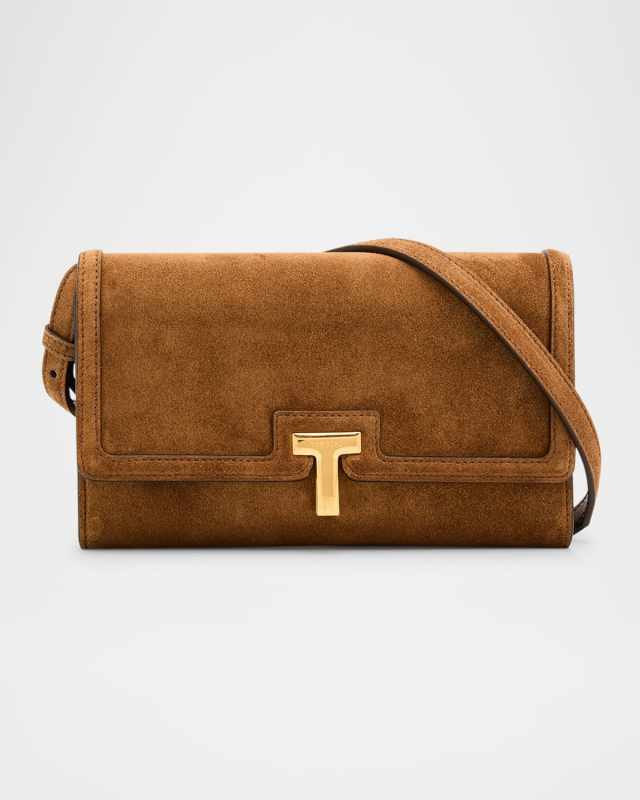 Wallis Flap Suede Wallet on Strap